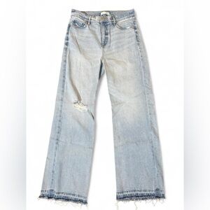 LOFT Light Blue Distressed Flare Jeans